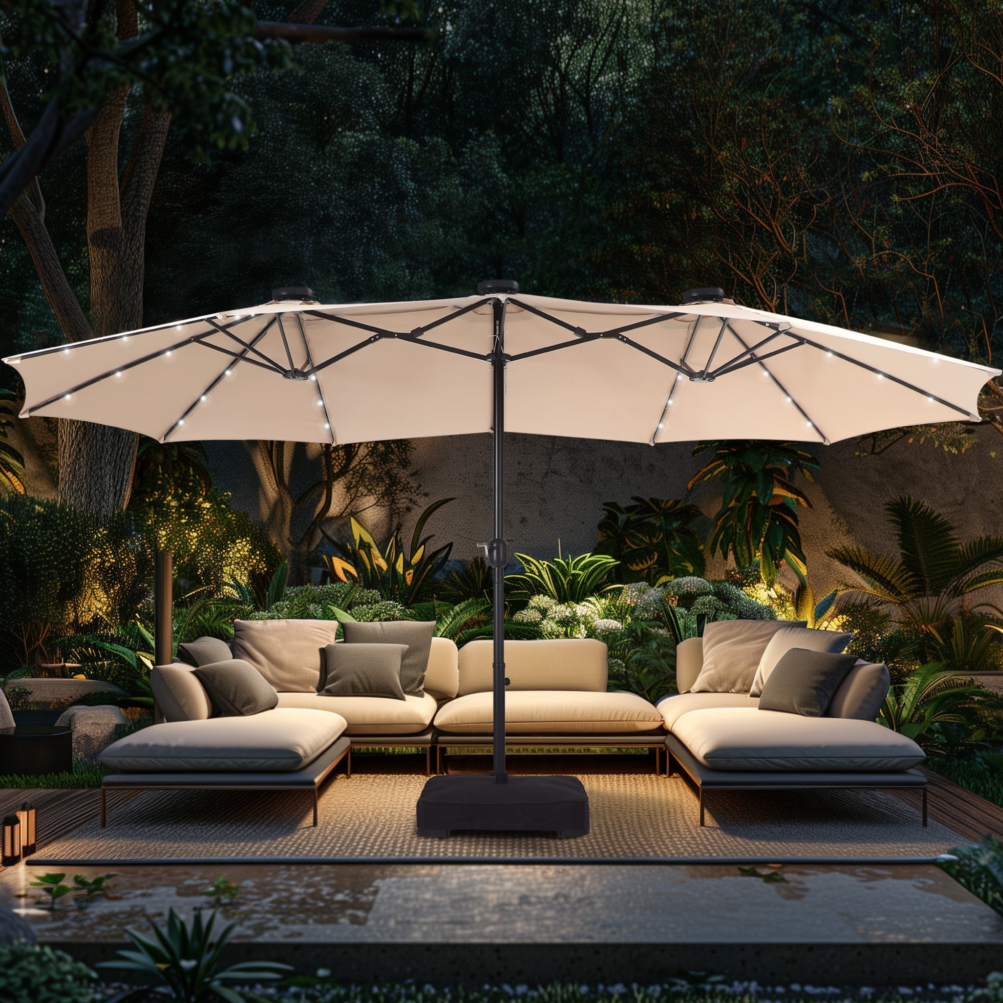 Alpha Joy 15ft Extra Large Outdoor Patio Double-Sided Umbrella with So – Sophia & William Alpha Joy 15ft Extra Large Outdoor Patio Double-Sided Umbrella with So – Sophia & William