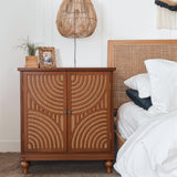 Shop now to elevate your space with our stunning rattan accent storage cabinet, the perfect blend of style and functionality!