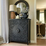 Shop the Black Accent Cabinet now to add a touch of elegance and charm to your living space!