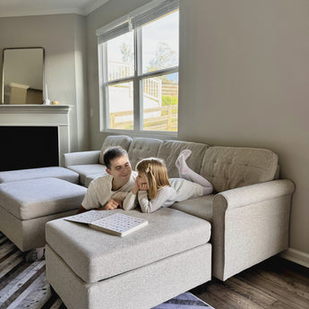 Luna Modular White Sectional Sofa with 3 Chaises