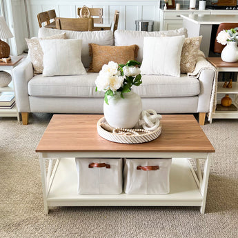 Chic Wood Coffee Table for Living Room