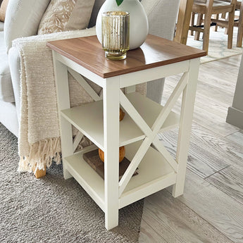 Accent Side Table & Nightstand Set of 2