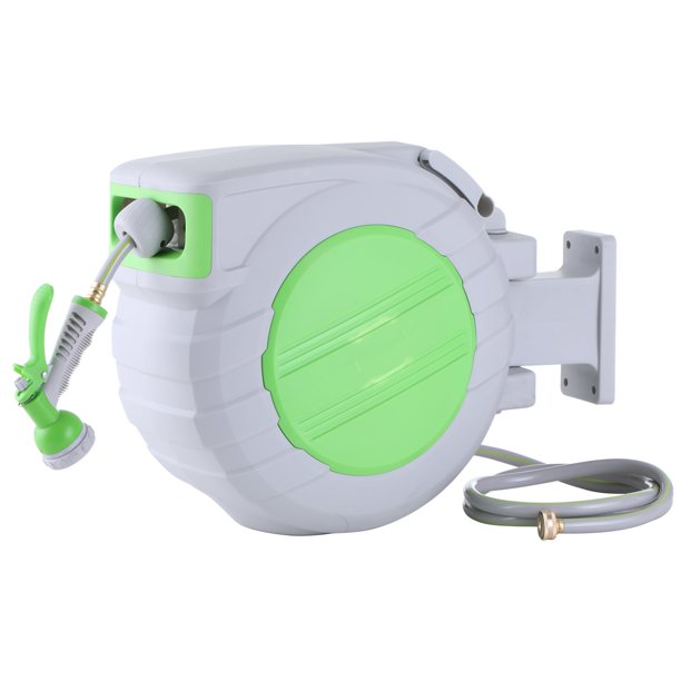 Sophia & William 100ft Wall Mounted Retractable Garden Hose Reel
