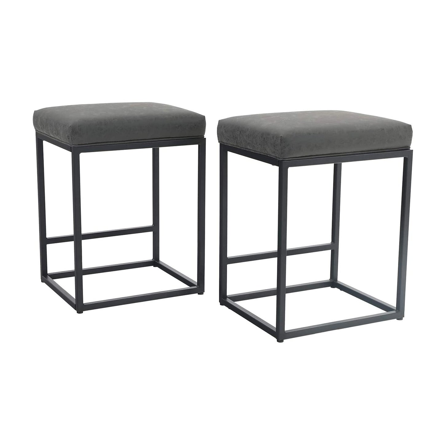 Sophia&William 24" Counter Height Armless Bar Stools Set of 2, Grey