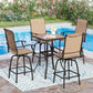 Sophia & William 5 Piece Outdoor Bar Set Patio Bar Height Swivel Chairs and Table Furniture Set
