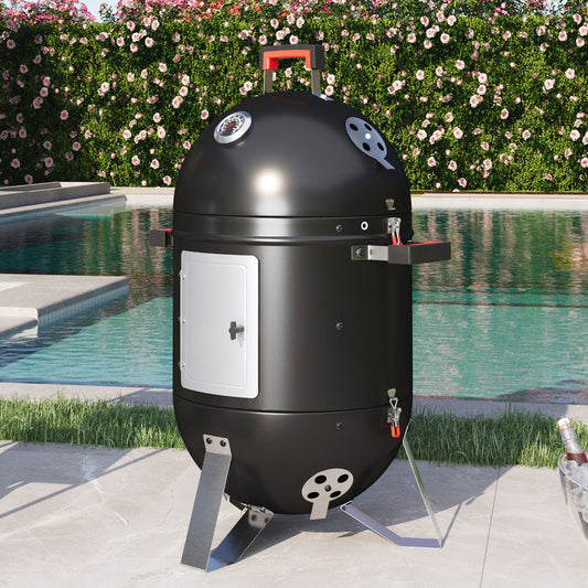 18-inch Vertical Charcoal Smoker BBQ Grill