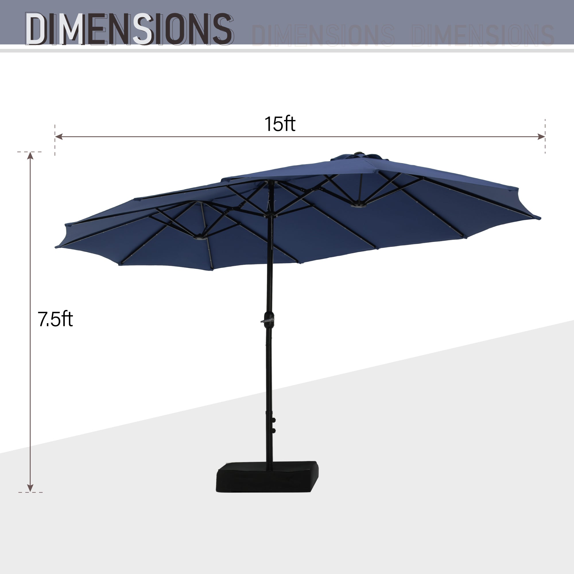 Sophia & William 15FT Outdoor Patio Umbrella Extra Large Double-Sided Sophia & William 15FT Outdoor Patio Umbrella Extra Large Double-Sided