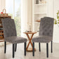 Sophia & William Upholstered Faux Leather Dining Chairs with High Back-Set of 2-Gray