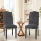 Sophia & William Upholstered Faux Leather Dining Chairs with High Back-Set of 2-Black