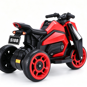 Little Rancher Kids Electric Ride On Toy Motorcycle, 3-Wheel Battery Powered Rideable Toy Vehicle with Remote Control, Anti-Flat Solid Tires, Built-in Steel Frame, Rechargeable Children Driving Car for kids