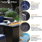 Sophia & William 8 Pieces Outdoor Patio Furniture Set with 45-Inch 50,000BTU Fire Pit Table