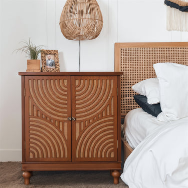 Shop now to elevate your space with our stunning rattan accent storage cabinet, the perfect blend of style and functionality!