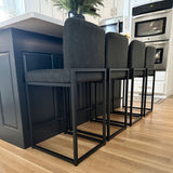 Shop the stylish Black PU Leather Bar Stools for a modern touch of comfort in your kitchen or bar area!