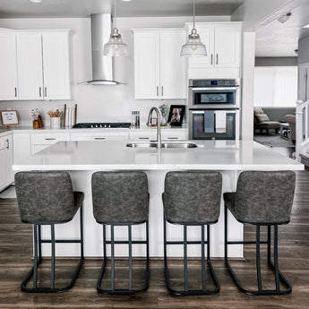 Shop our stylish PU leather counter stools, perfect for enhancing your kitchen with elegance and comfort for every meal!