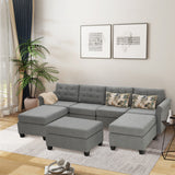 Discover the perfect blend of comfort and style with our Grey Couch featuring three chaises—your ideal solution for creating an inviting space for family gatherings and relaxation. 