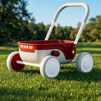 Little Rancher Toddler Toy Strollers Push Walker Cart, Kids Pretend Play Shopping Trolley with Spacious Storage, Anti-Rollover 4-Wheel Play Wagon for Indoor & Outdoor, Gift for 3-6 Year Old Children