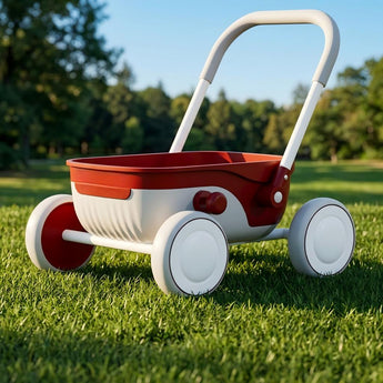 Little Rancher Toddler Toy Strollers Push Walker Cart, Kids Pretend Play Shopping Trolley with Spacious Storage, Anti-Rollover 4-Wheel Play Wagon for Indoor & Outdoor, Gift for 3-6 Year Old Children