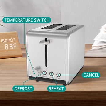 Alpha Voltage 2-Slice Toaster – Precision, Convenience, and Style for Your Morning Routine
