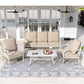 Sophia&William 4 Piece Patio Conversation Set Outdoor Furniture Sofa Set with Fixed Chair, Beige