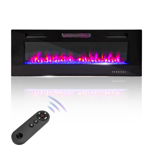 Sophia & William 60 inch Electric Fireplace,Recessed Wall Mounted Fireplace Insert,Ultra-Thin Linear Fireplace
