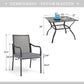 Sophia & William 5 Piece Patio Metal Dining Set Square Table and 4 Mesh Chairs