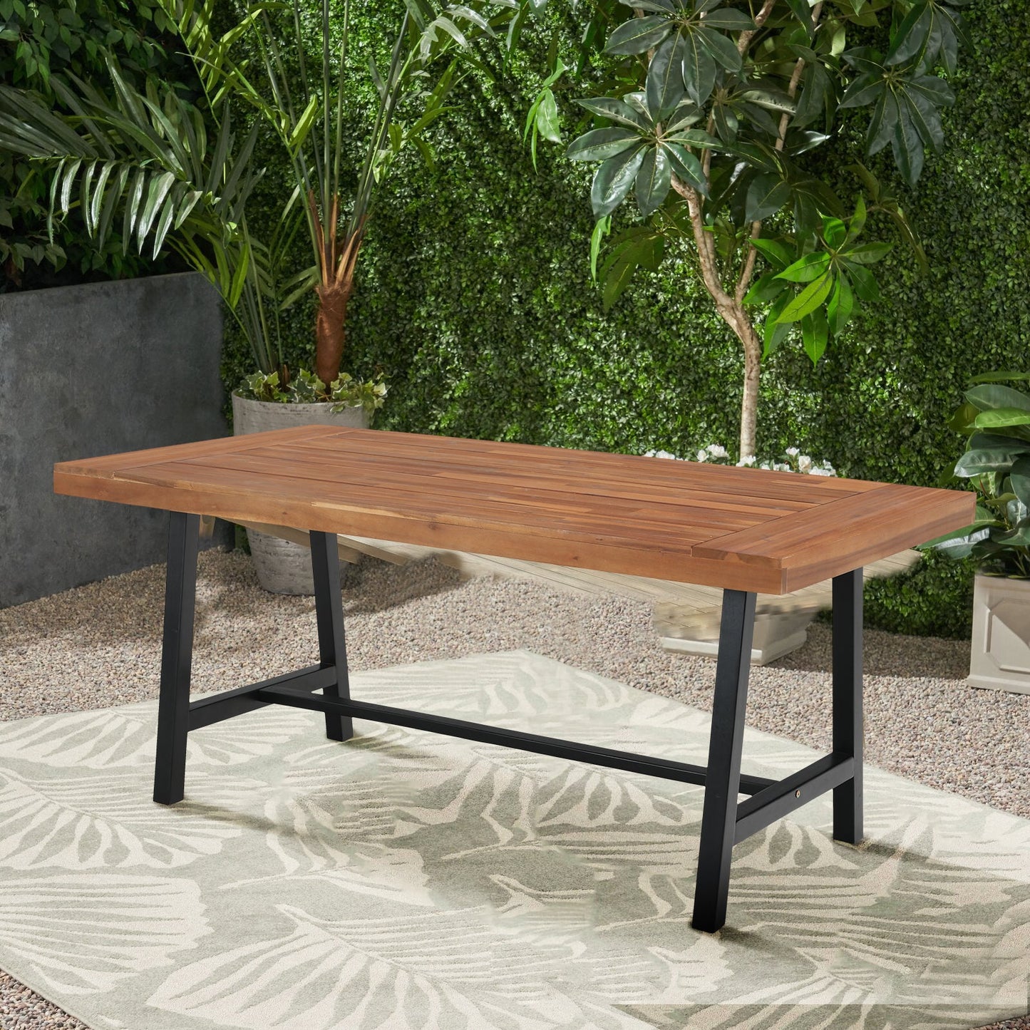 Sophia & William 68¡±L Outdoor Acacia Wood Rectangular Dining Table