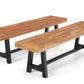 Sophia & William 63¡±L Outdoor Acacia Wooden Garden Picnic Bench Set of 2