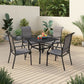 Sophia & William 5 Pieces Metal Patio Dining Set for 4 People Outdoor Chairs Table Set