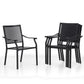 Sophia&William Wrought Iron Patio Dining Chairs Set of 4 in Black
