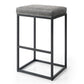 Sophia&William 30" Counter Height Armless Bar Stool Grey Saddle Seat Stool