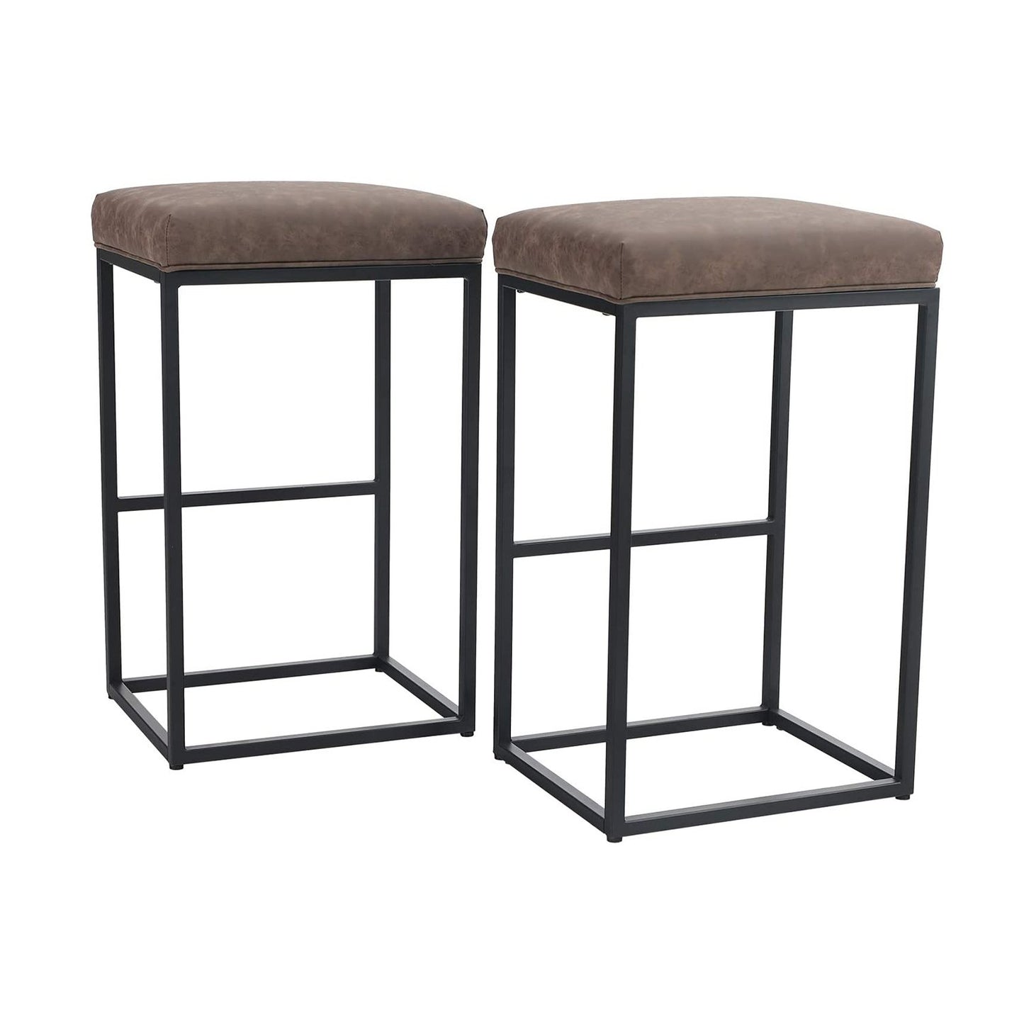 Sophia&William 30" Counter Height Armless Bar Stools Set of 2, Brown
