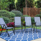 Sophia&William Patio Steel Sling Folding Dining Chairs Set of 4 - Gray