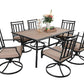 Sophia & William 7 Peices Outdoor Patio Dining Set Swivel Chairs and Table Set