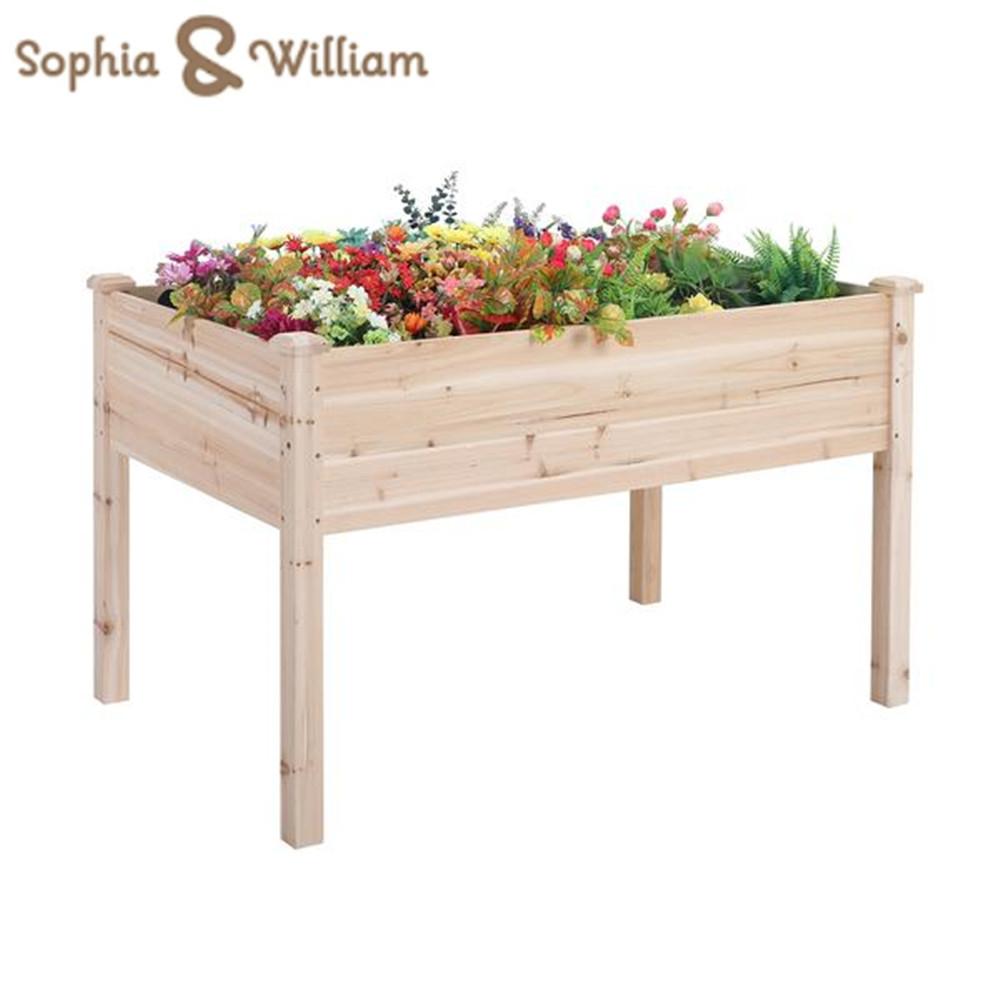 Sophia & William Outdoor Solid Wood Raised Garden Bed - 46.7"x 22.6"x 30"