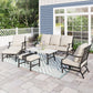 Sophia&William 6 Piece Patio Conversation Set Patio Table and Chairs Sets with Cushions and Pillows