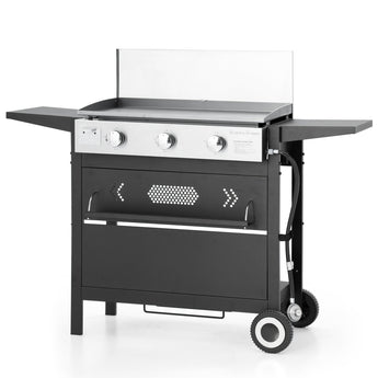 Sophia & William 3-Burners Gas Griddle Portable Flat Table Top BBQ Grill 33,000 BUT