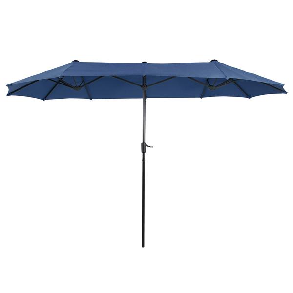 Sophia & William 13FT Outdoor Patio Umbrella Extra Large Double Sided Garden Umbrella with Crank Handle, Navy Blue