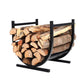 Sophia & William Garden Small Steel Firewood Log Rack Fireside Log Rack - Black