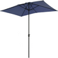 Sophia & William 10 x 6.6ft Rectangle Outdoor Patio Umbrella Market Table Umbrella Sunshade with 6 Steel Ribs and Crank Handle,Navy Blue