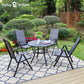 Sophia&William 5Pcs Patio Dining Set Metal Table and Chairs Set for 4 People - Gray
