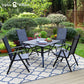 Sophia&William 5Pcs Patio Dining Set Metal Table and Chairs Set for 4 People - Gray