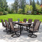 Sophia & William 9 Piece Metal Outdoor Patio Dining Set Outdoor Table and Chairs Furniture Set