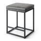Sophia&William 24" Counter Height Armless Bar Stool Grey Saddle Seat Stool