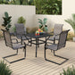 Sophia & William 5 Pieces Metal Patio Dining Set Paded Chairs and Table Furniture Set