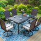 Sophia & William 7 Pieces Patio Dining Set Metal Chairs & Umbrella Table