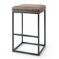 Sophia&William 30" Counter Height Armless Bar Stool Brown Saddle Seat Stool