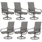 Sophia & William 6Pcs Patio Dining Swivel Chairs Set with Brown Steel Frame