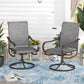 Sophia & William 2Pcs Patio Dining Swivel Chairs Set with Brown Steel Frame