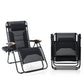 Sophia&William 2 Pieces Outdoor Oversized Padded Zero Gravity Chairs - Black