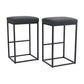 Sophia&William 30" Counter Height Armless Bar Stools Set of 2, Black